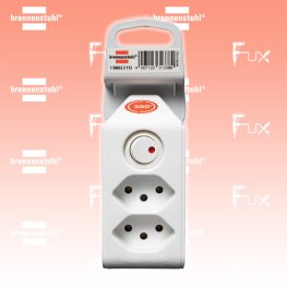 cleverLINE Abzweigstecker 2-fach weiss mit Schalter, drehbar bis 300°